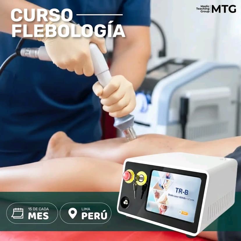 Medical procedure on a leg vein.